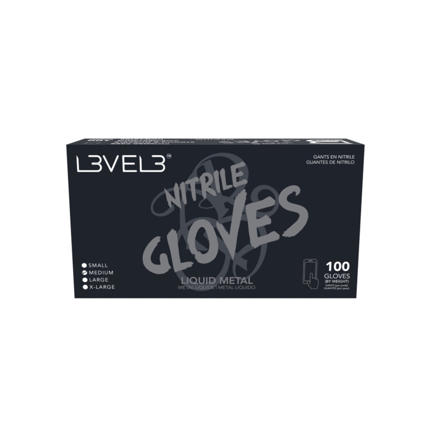Guantes Level 3 De Nitrilo Color Metal Talla M image number 1.0