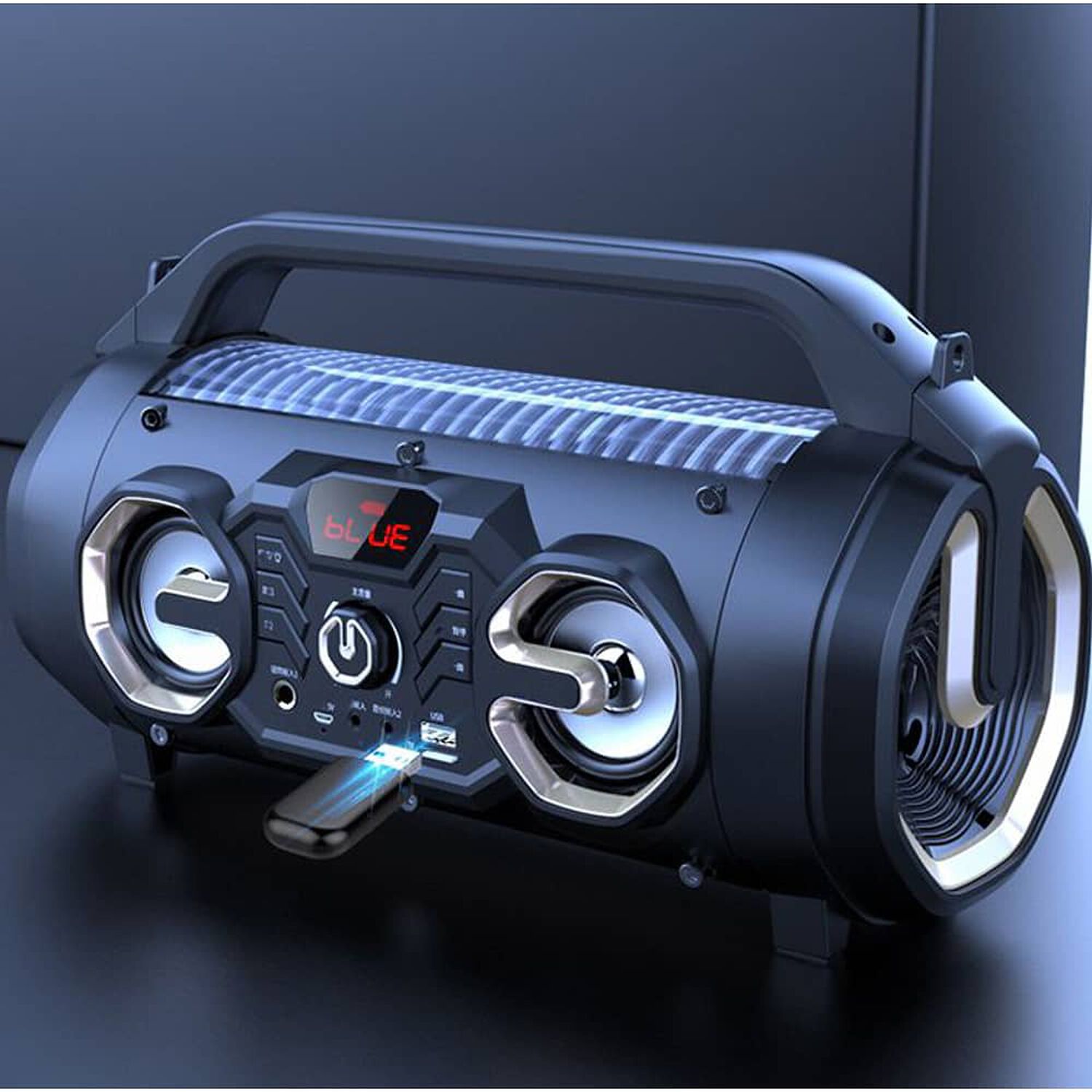 Parlante Bazuca Irt Bluetooth Fm Led Con Micr&oacute;fono 30 Rms image number 9.0