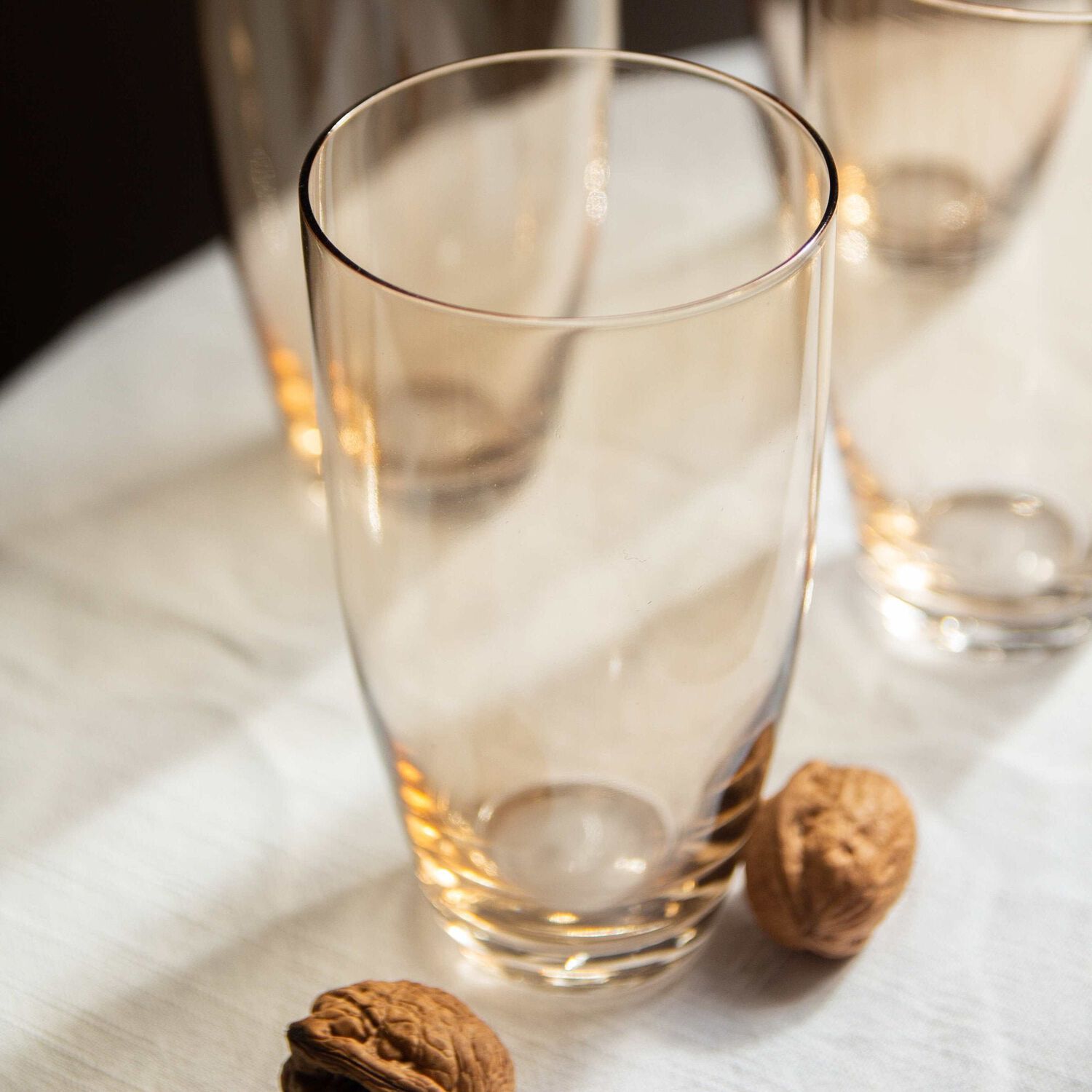 Set 6 Vasos Gota Alto Ambar image number 3.0
