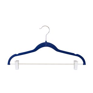 Colgadores De Ropa Con Clip Pack 6 Azul Antideslizantes Nautica Home