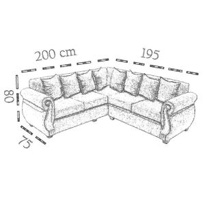 Sofá Seccional Ruzam Begoña / 5 Cuerpos