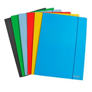 Carpeta Cart&oacute;n Pastificado 600grs. A4 Con El&aacute;stico Hf2902a Foska