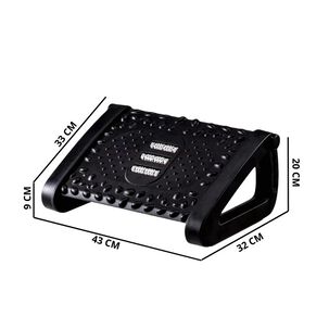 Reposapiés Rodillos De Masaje Pedal Ajustable Ergonomico - Negro