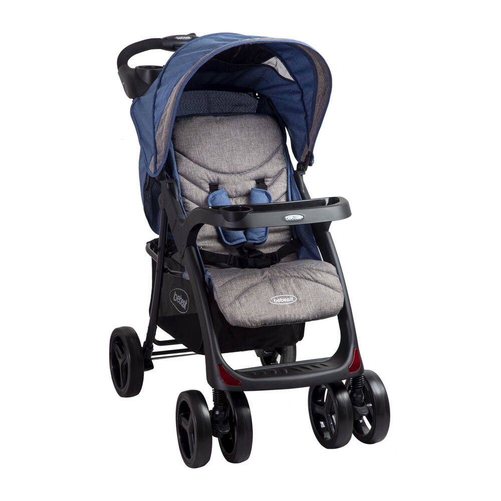 Coche Travel System Lisboa Gris Azul image number 2.0