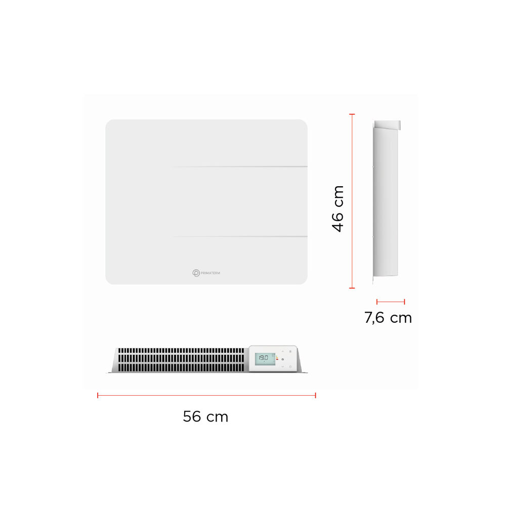 Estufa Radiador Calefactor &Oacute;nix Cer&aacute;mico Wifi Blanco 1000w Primaterm image number 3.0