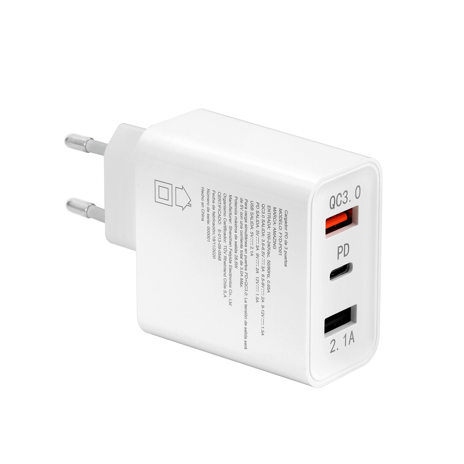 Cargador R&aacute;pido De Pared Usb-c image number 4.0