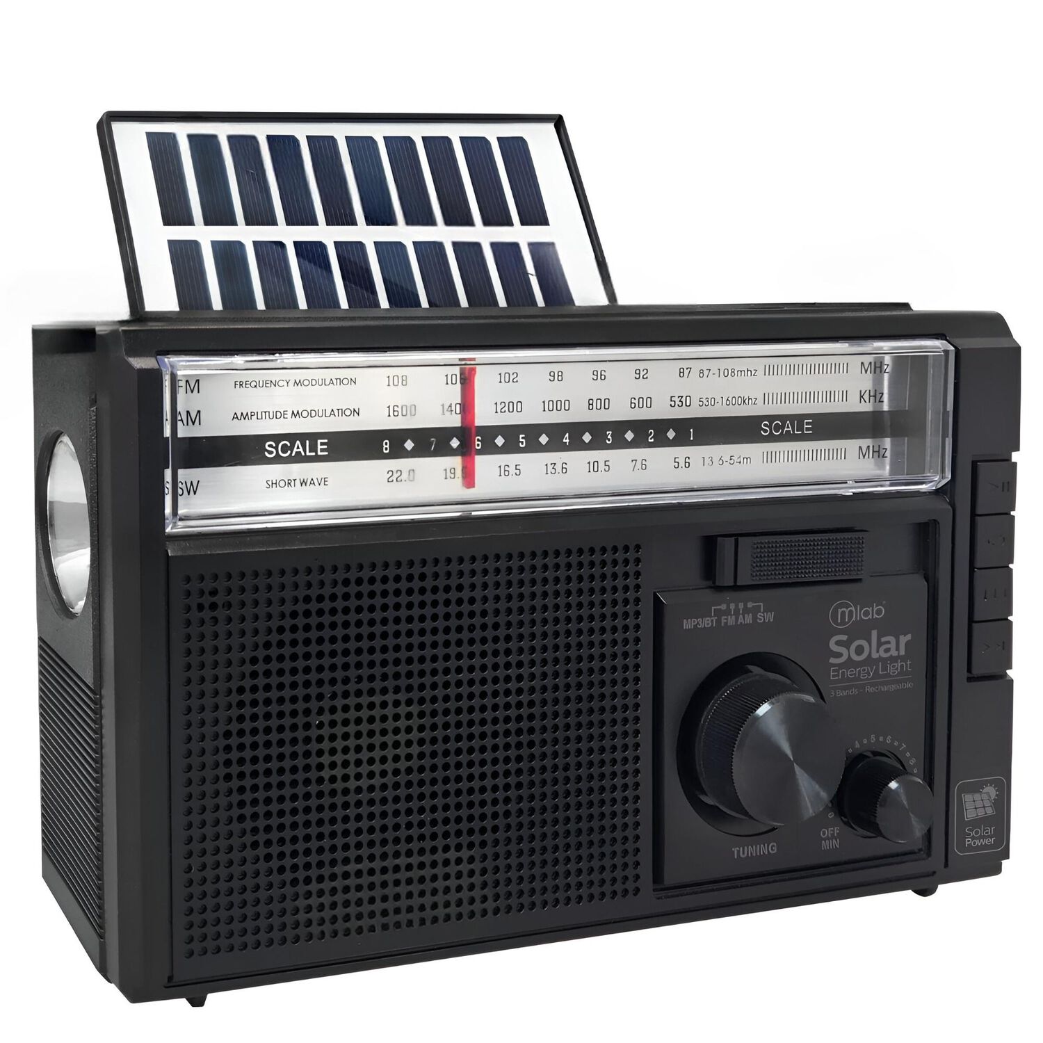 Radio Am/ Fm/ Sw/ Bt Recargable Usb-c + Carga Solar & Pilas image number 0.0