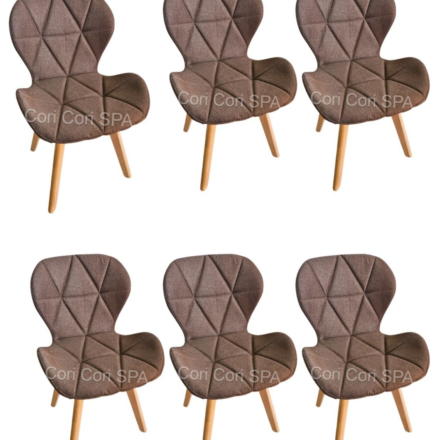 Pack 6 Sillas Mariposa Wood Lino Cafe image number 0.0