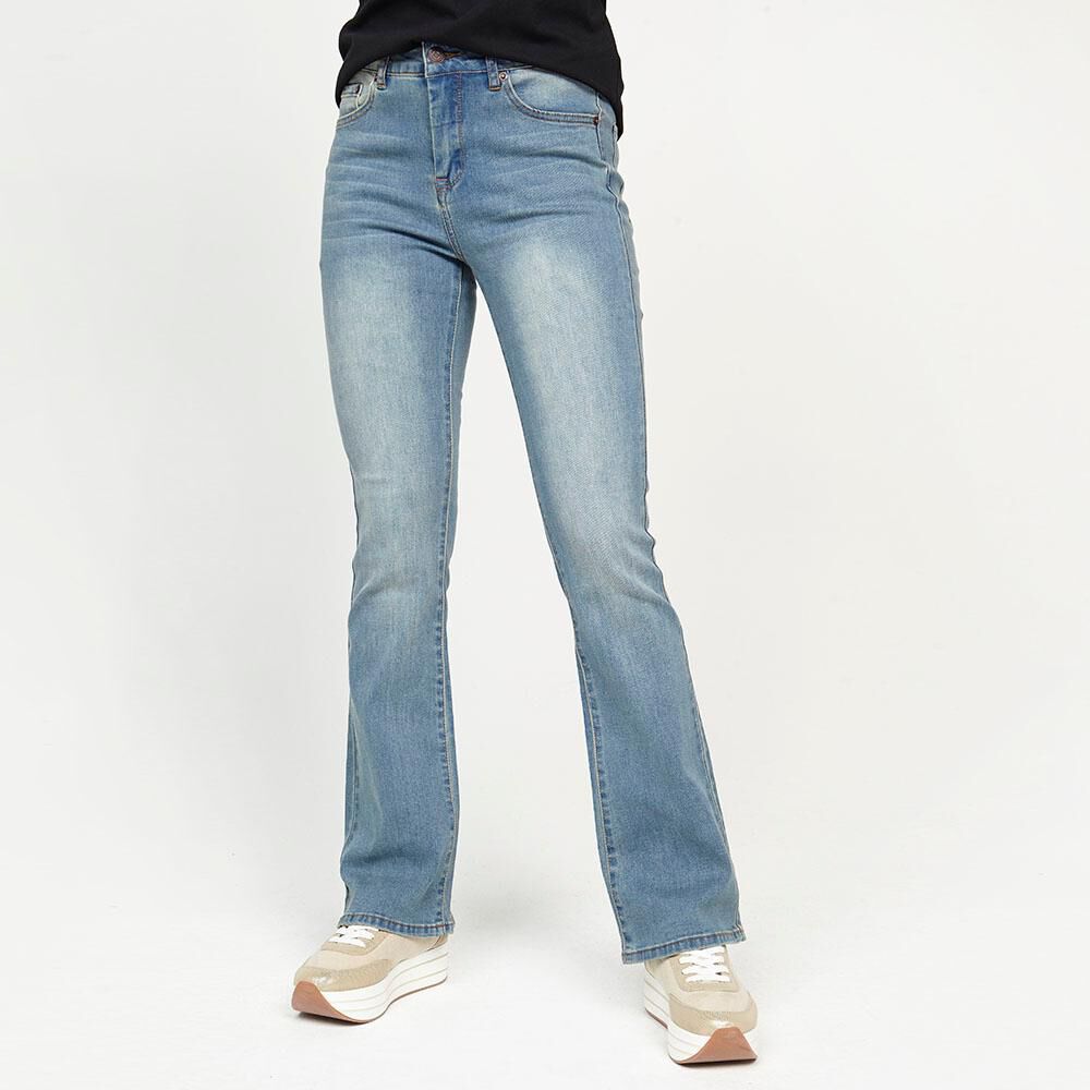 Jeans Tiro Medio Flare Mujer Geeps image number 0.0