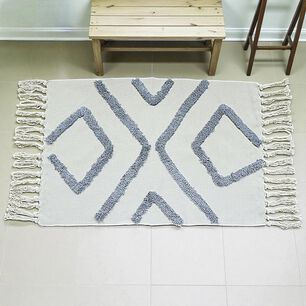 Bajada De Cama Bordada Kilim De Estilo Etnico 60x90cm Md72