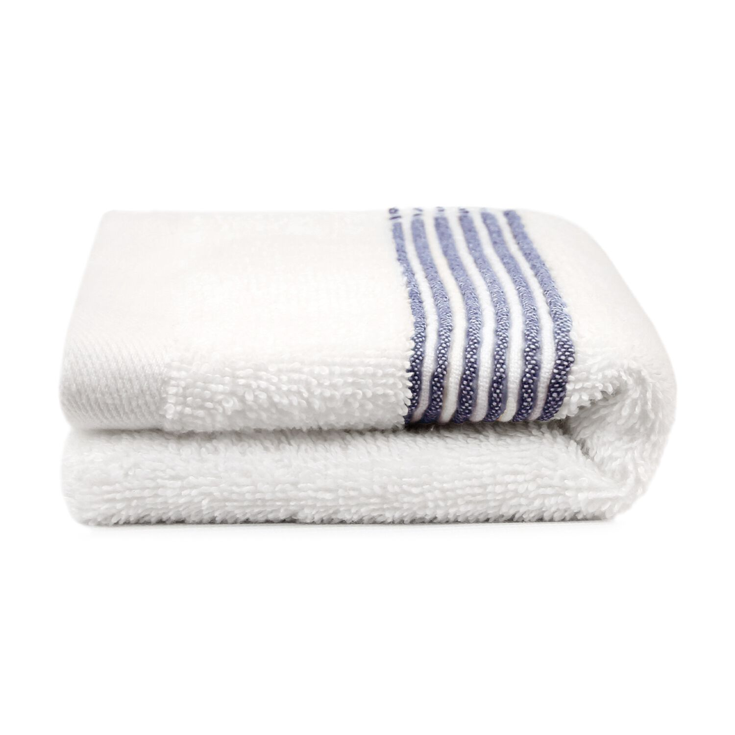 Toalla De Cara Mav Nautica 100% Algod&oacute;n Suave 30x50cm Blanca-azul Marino image number 2.0