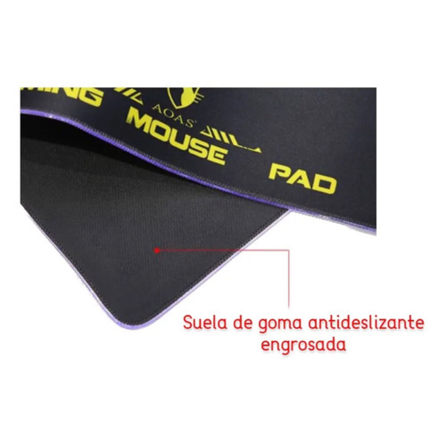 Mousepad Gamer Rgb Xl Aoas S4000 80x30cm 4mm Waterproof Negro image number 1.0