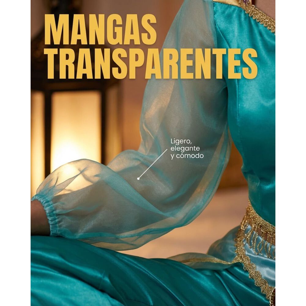 Disfraz Princesa Jasmine Jazmin Aladd&iacute;n Cosplay image number 10.0