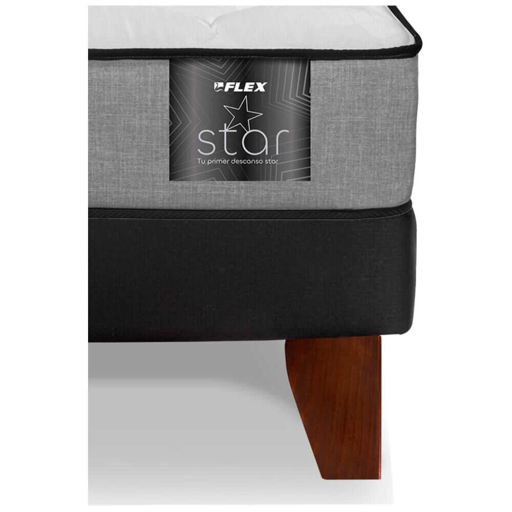 Cama Europea Flex Star / 2 Plazas / Base Dividida + Set De Maderas image number 3.0