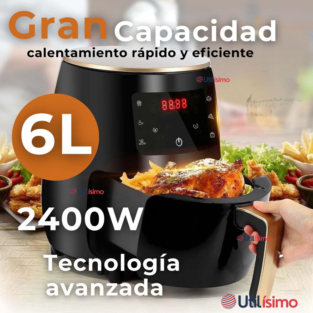 Freidora De Aire Digital 6 Litros 2400w Air Fryer Premium image number 4.0