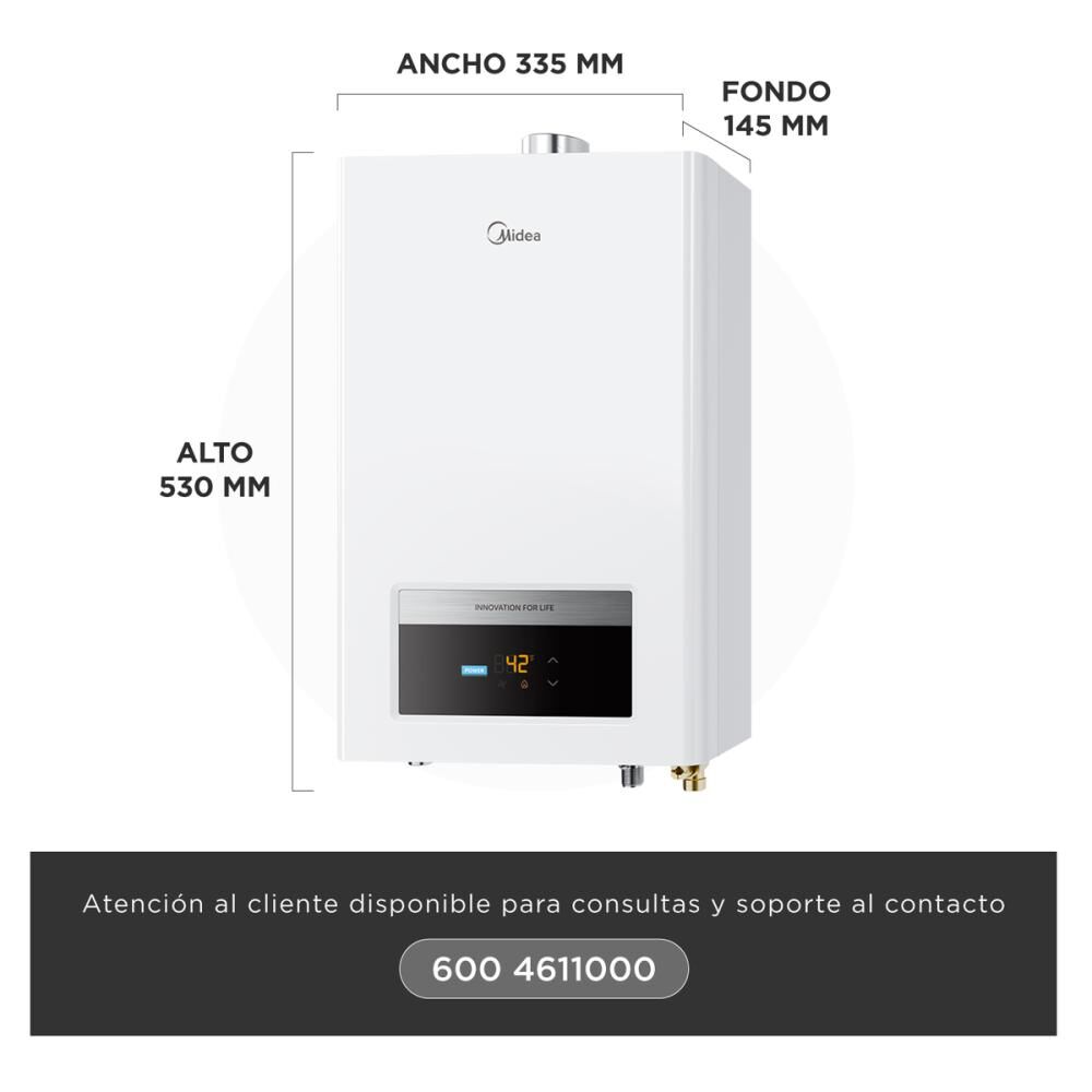Calefont Midea MGWH10-20EQPCLW-GN / 10 Litros / Natural image number 1.0