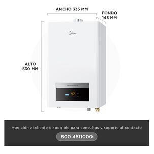 Calefont Midea MGWH10-20EQPCLW-GN / 10 Litros / Natural
