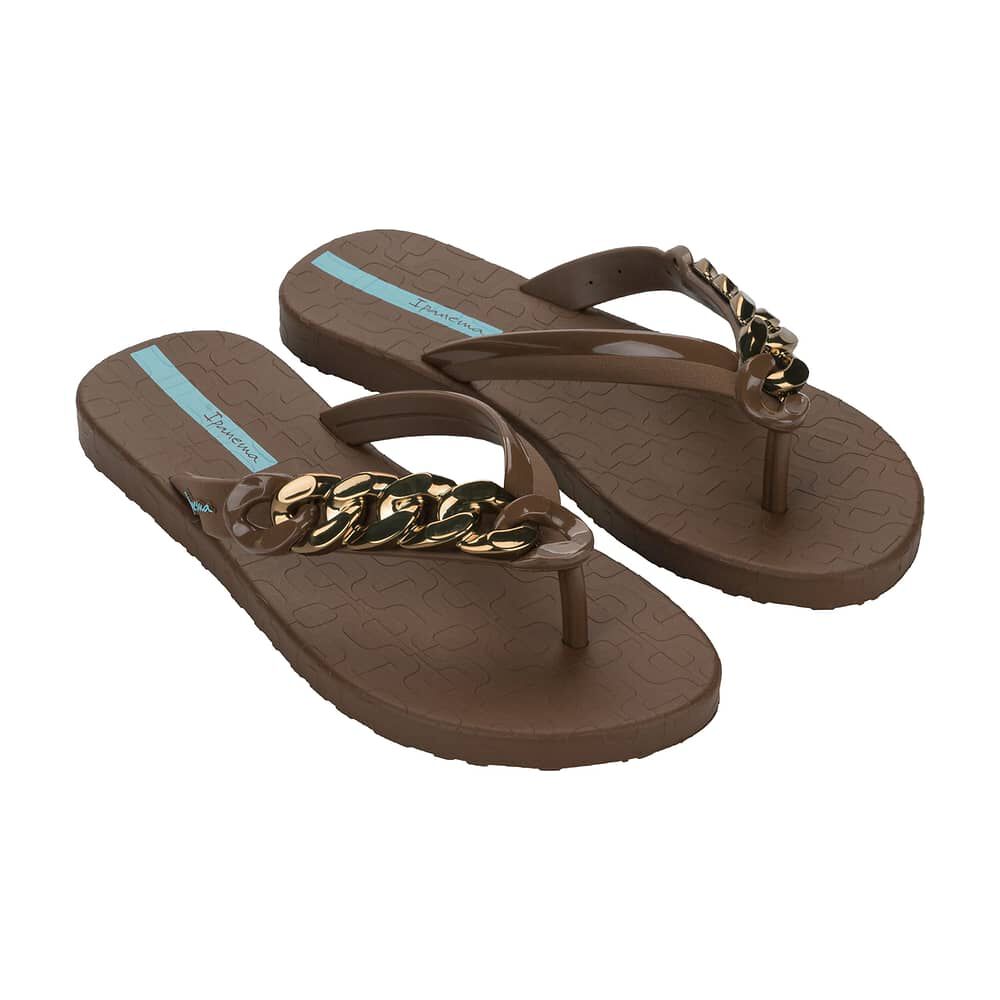 Sandalia Mujer Caf&eacute;/bronce Metal Glam Ipanema image number 1.0