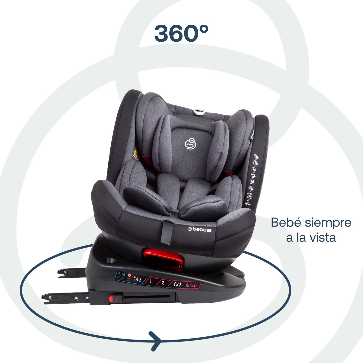 Silla De Auto Saturn Dark Grey image number 6.0