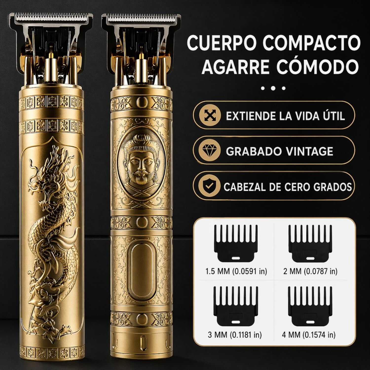 Afeitadora El&eacute;ctrica Maquina Corta Pelo Barba Recargable Usb image number 4.0