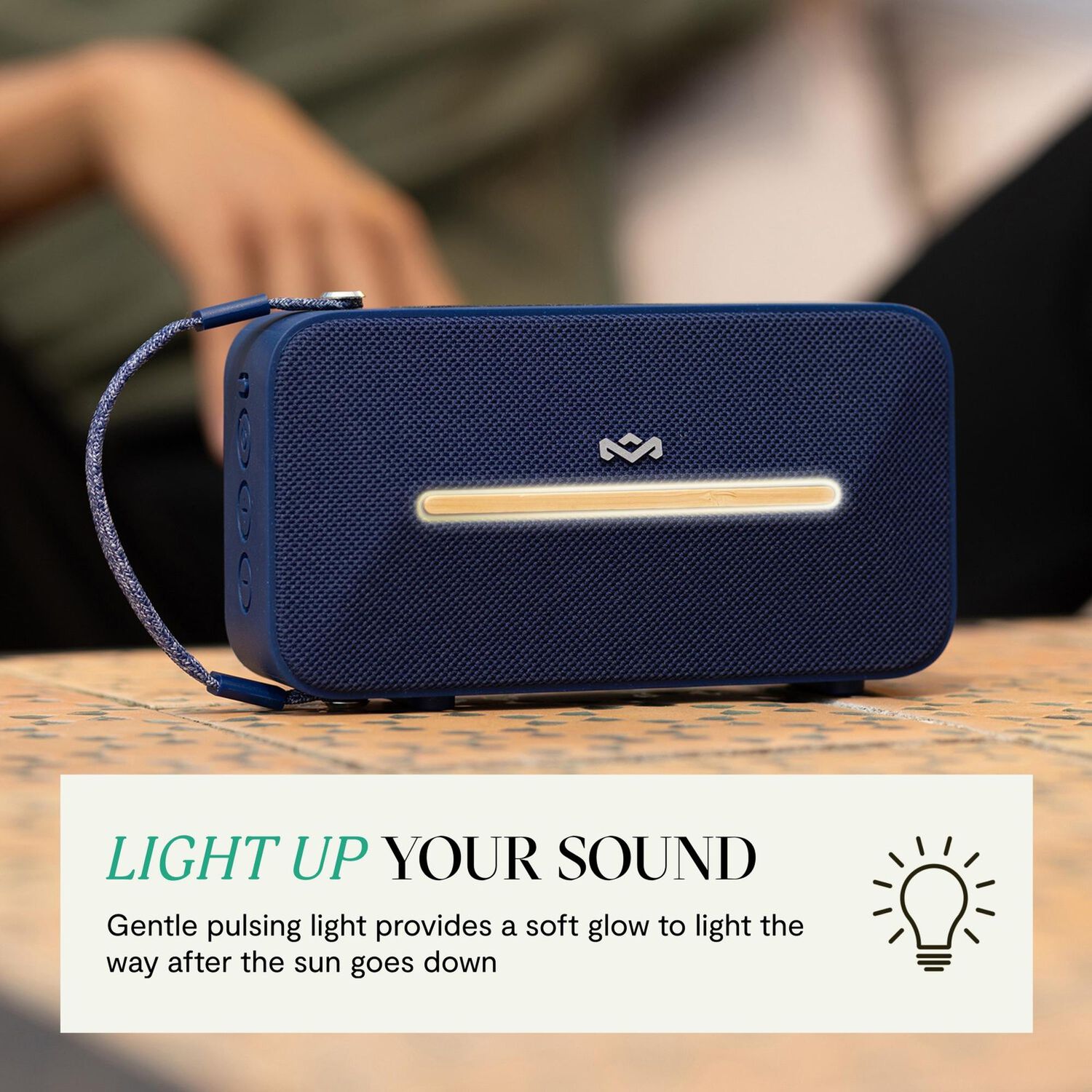 Parlante Bluetooth 5.3 Waterproof Rise Up Solar Azul Marley image number 4.0