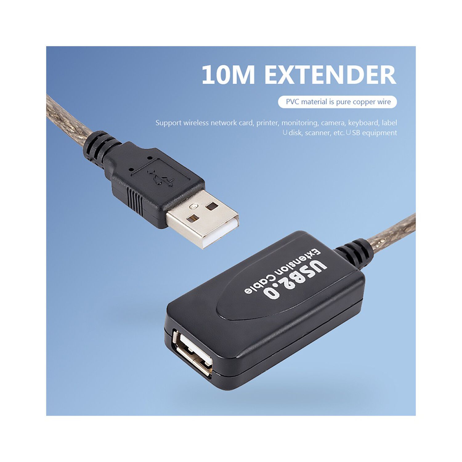 Extensi&oacute;n Usb 2.0 Activa De 10metros Reforzado 480mbps Gc529 image number 4.0