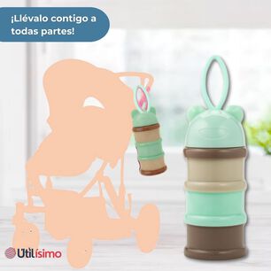 Dispensador De Alimentos Port&aacute;til Multicapa Libre De Bpa Beb&eacute;s Ni&ntilde;0