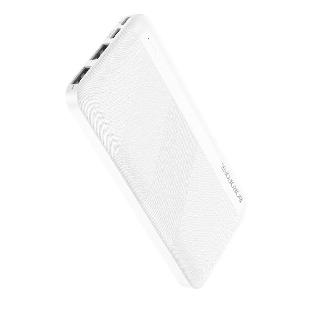 Power Bank Portatil 10000 Mah Blanco Borofone 2 Usb Tipo C Micro Usb image number 2.0