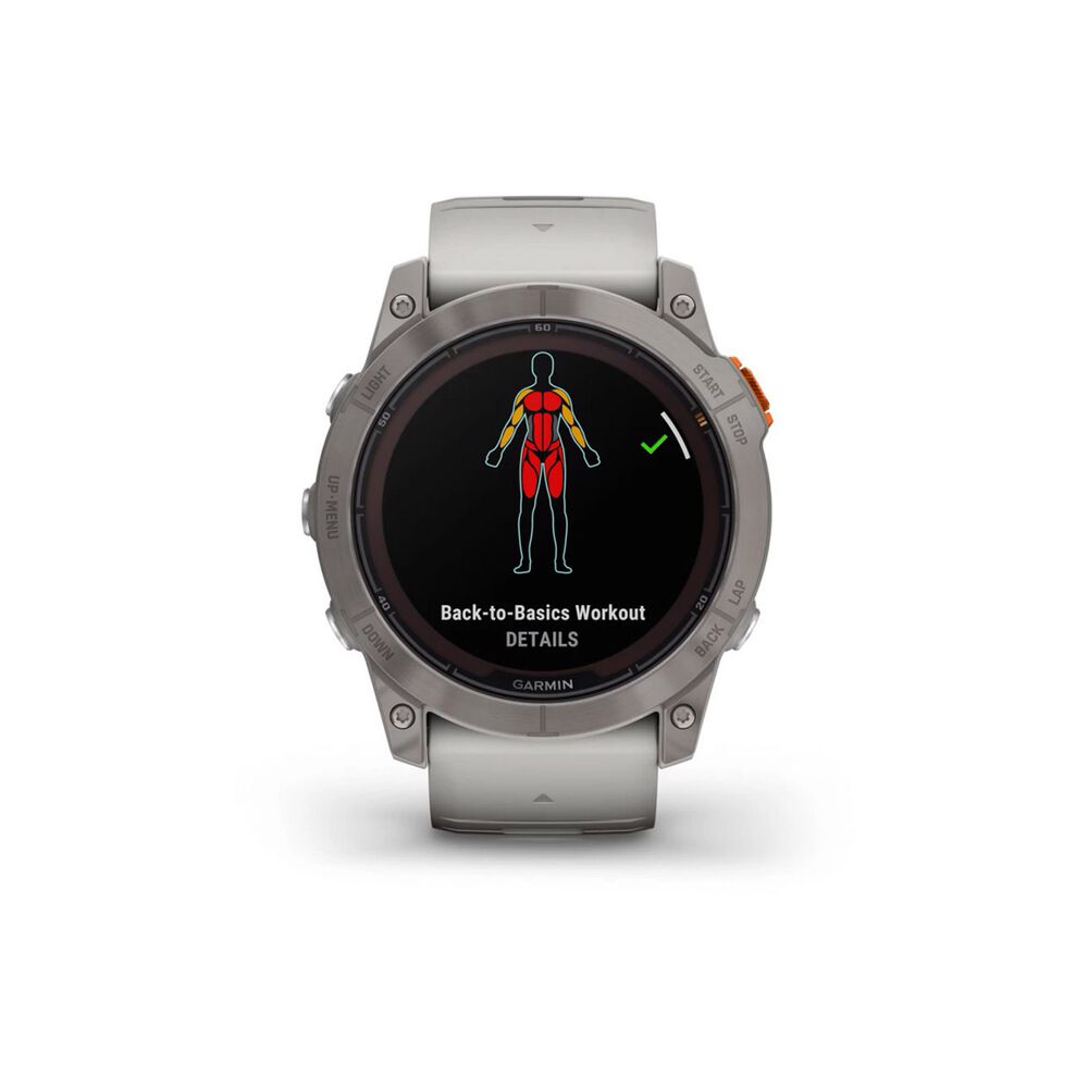 Smartwatch Fenix 7x Pro Sapph Solar Ti W/gray/orange Band image number 3.0