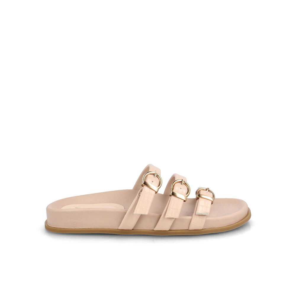 Sandalia Mujer Bata Licia Beige image number 0.0