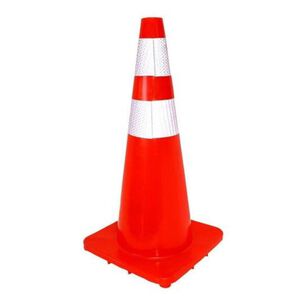 Cono De Seguridad 36 Pulgadas Doble Cinta Reflectante Pvc
