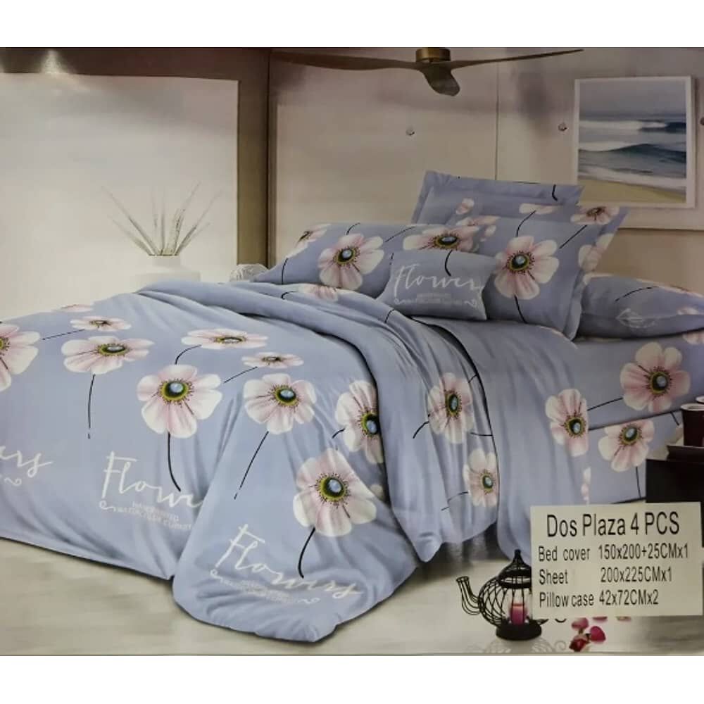 Juego De S&aacute;banas 2 Plazas Floreado 4 Piezas image number 0.0