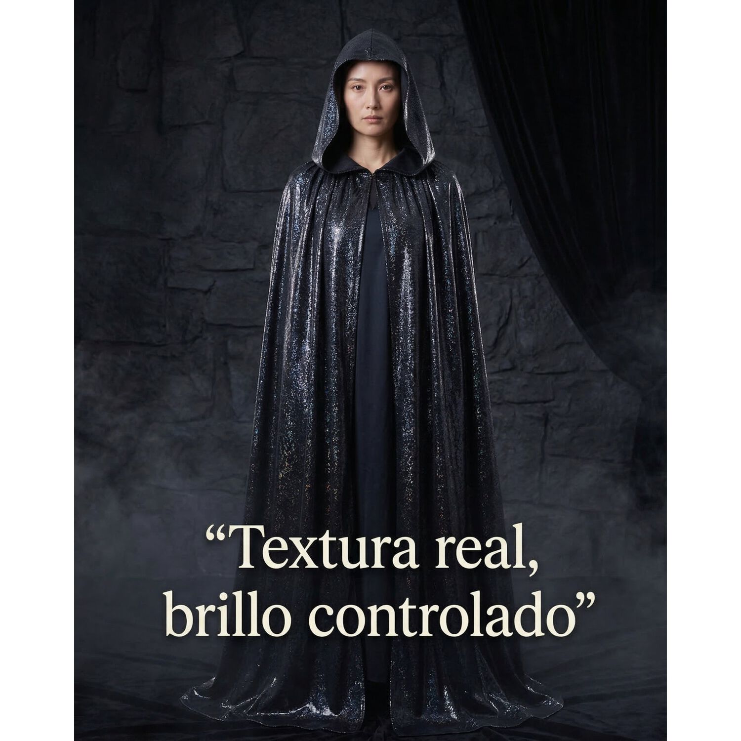 Capa Glitter Brillante Con Capucha Para Cosplay Y Disfraz image number 23.0