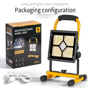 Foco Proyector Led Recargable Portátil Trabajo Solar