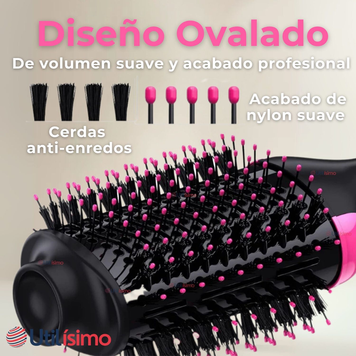 Cepillo Alisador Secador Hair Brush Pro3en1 image number 1.0