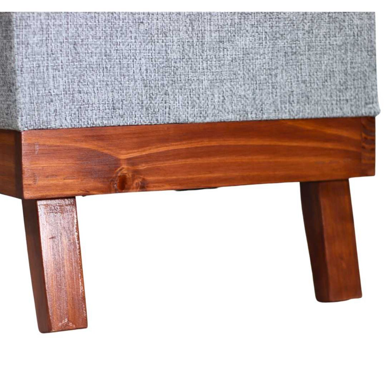 Banqueta Con Ba&uacute;l Incy Gris Omega 120x40x50 Cm M&aacute;xima Design image number 4.0