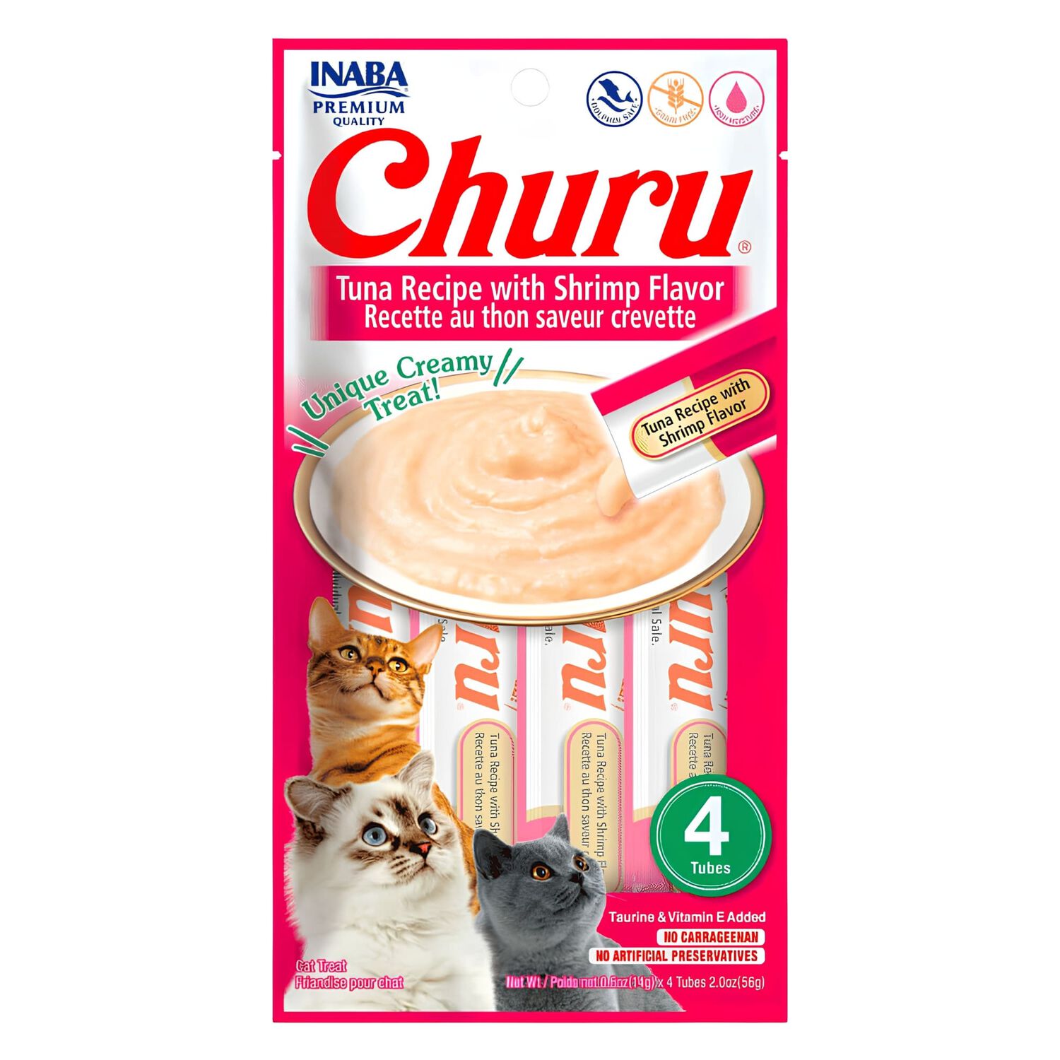Churu Gato Sabor At&uacute;n Y Camar&oacute;n 4 Unidades image number 0.0