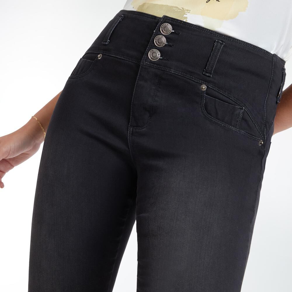 Jeans Tiro Medio Escultural Push Up Mujer Kimera image number 4.0