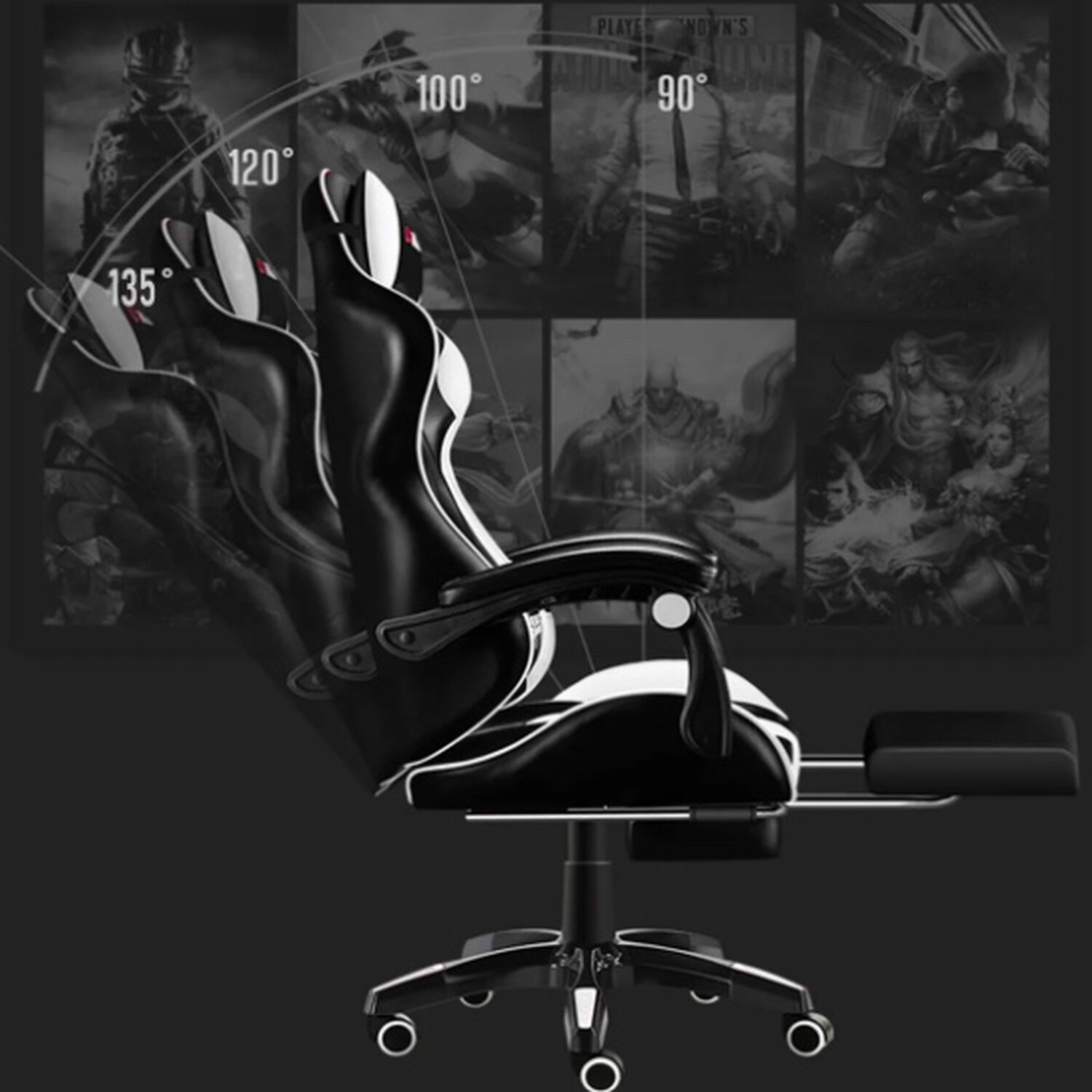 Silla Gamer Ergon&oacute;mica Blanca image number 3.0