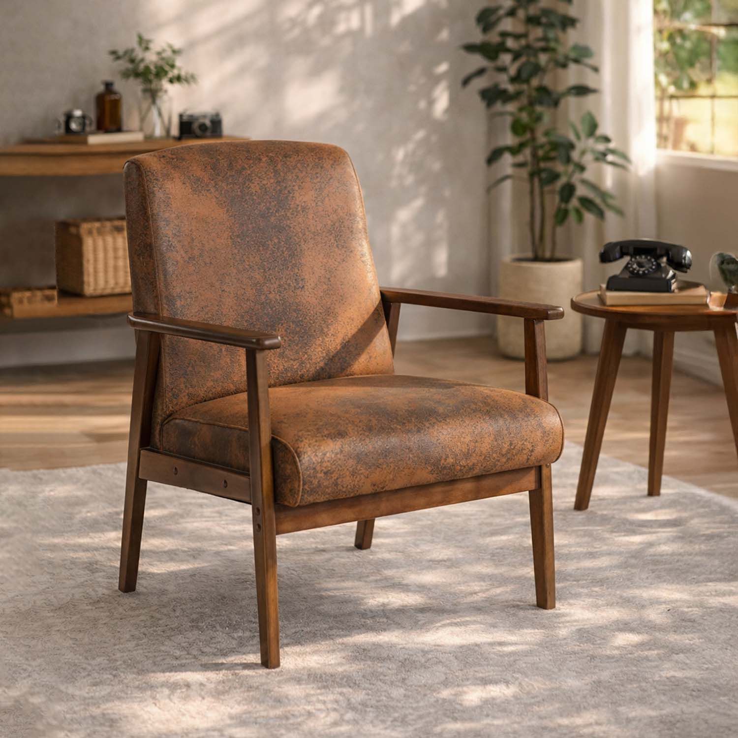 Poltrona Sitial Roma Suede Caf&eacute; image number 0.0