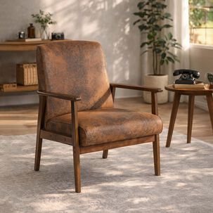 Poltrona Sitial Roma Suede Caf&eacute;