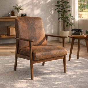 Poltrona Sitial Roma Suede Caf&eacute;