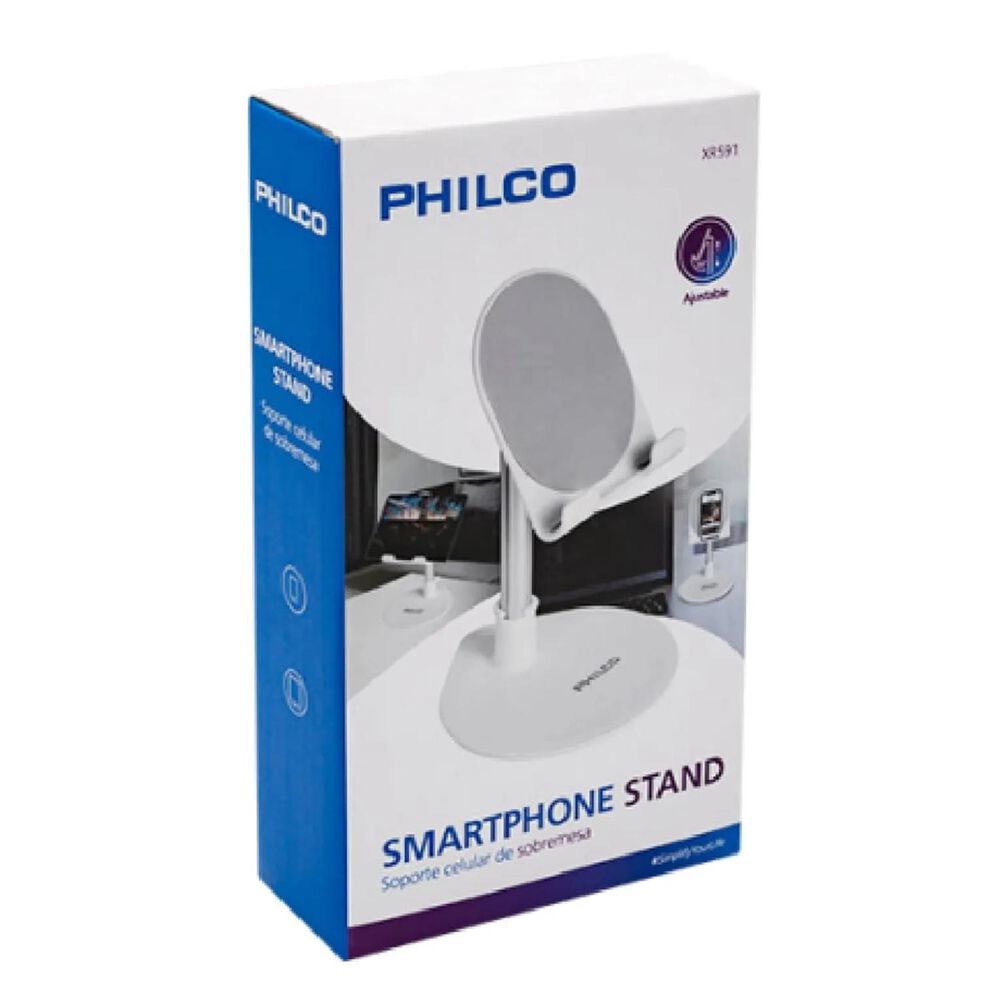 Soporte Sobremesa Para Celular Ajustable Blanco image number 3.0