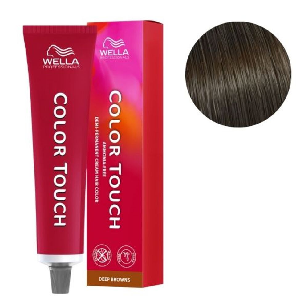 Tinte Para Cabello Wella Color Touch 5/71 Casta&ntilde;o Claro Marron Ceniza 60ml image number 3.0