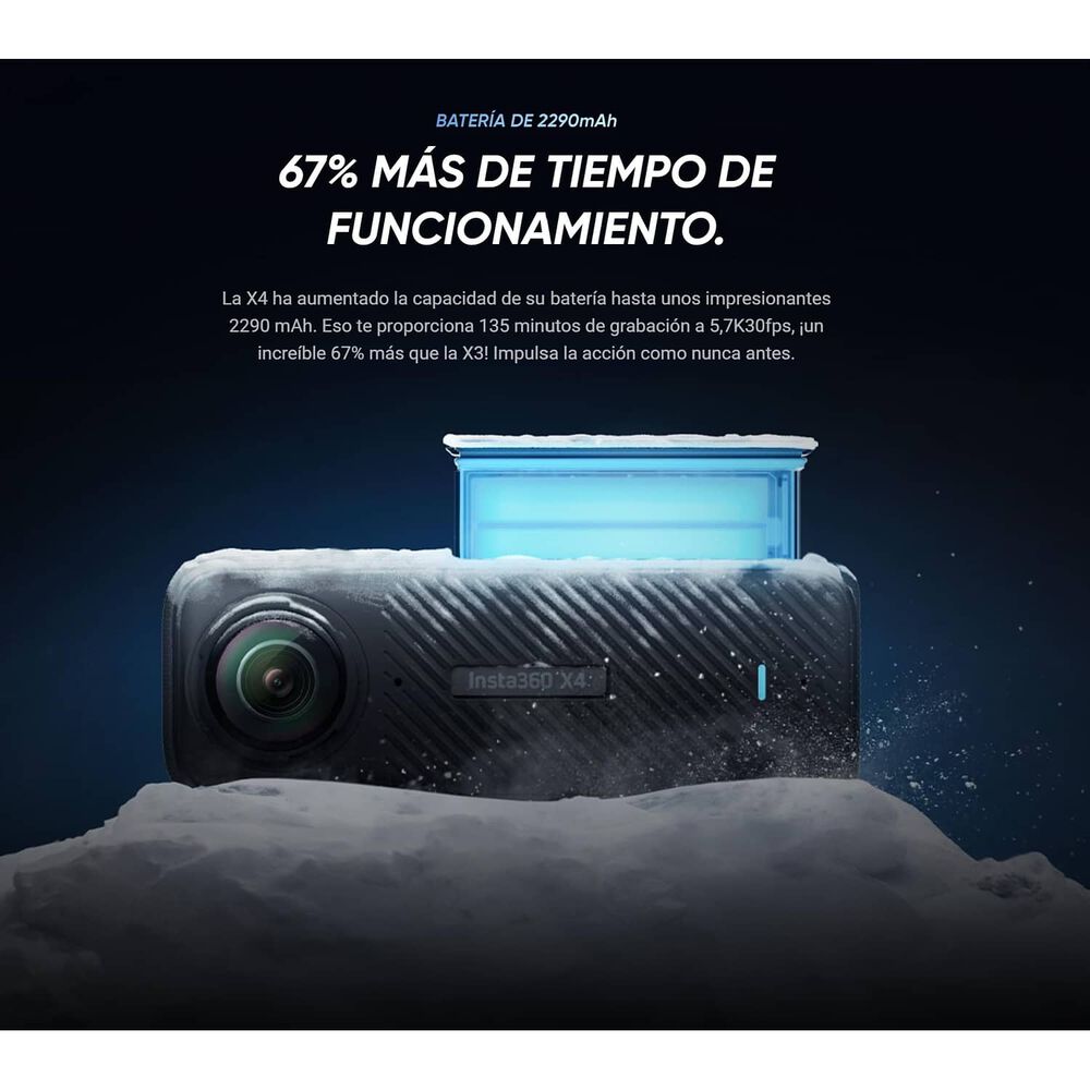 Insta360 X4 - Bast&oacute;n Invisible + Protector De Lentes + Memoria 256gb image number 3.0