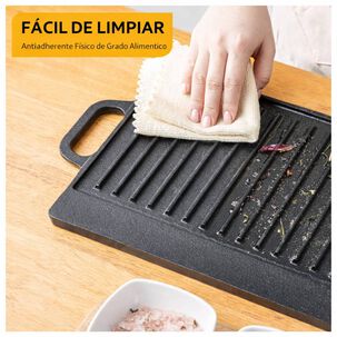 Plancha Parrilla Grill Reversible Hierro Fundido Cocina 45cm