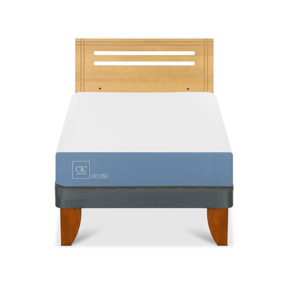 Cama Europea Cic Excellence / 1.5 Plazas / Base Normal + Respaldo image number 0.0
