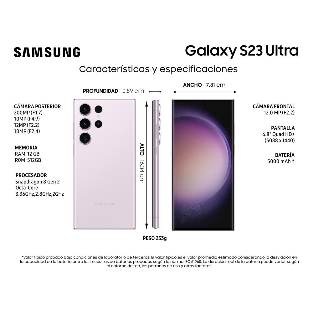Smartphone Samsung Galaxy S23 Ultra / 5G / 512 GB / Liberado image number 1.0