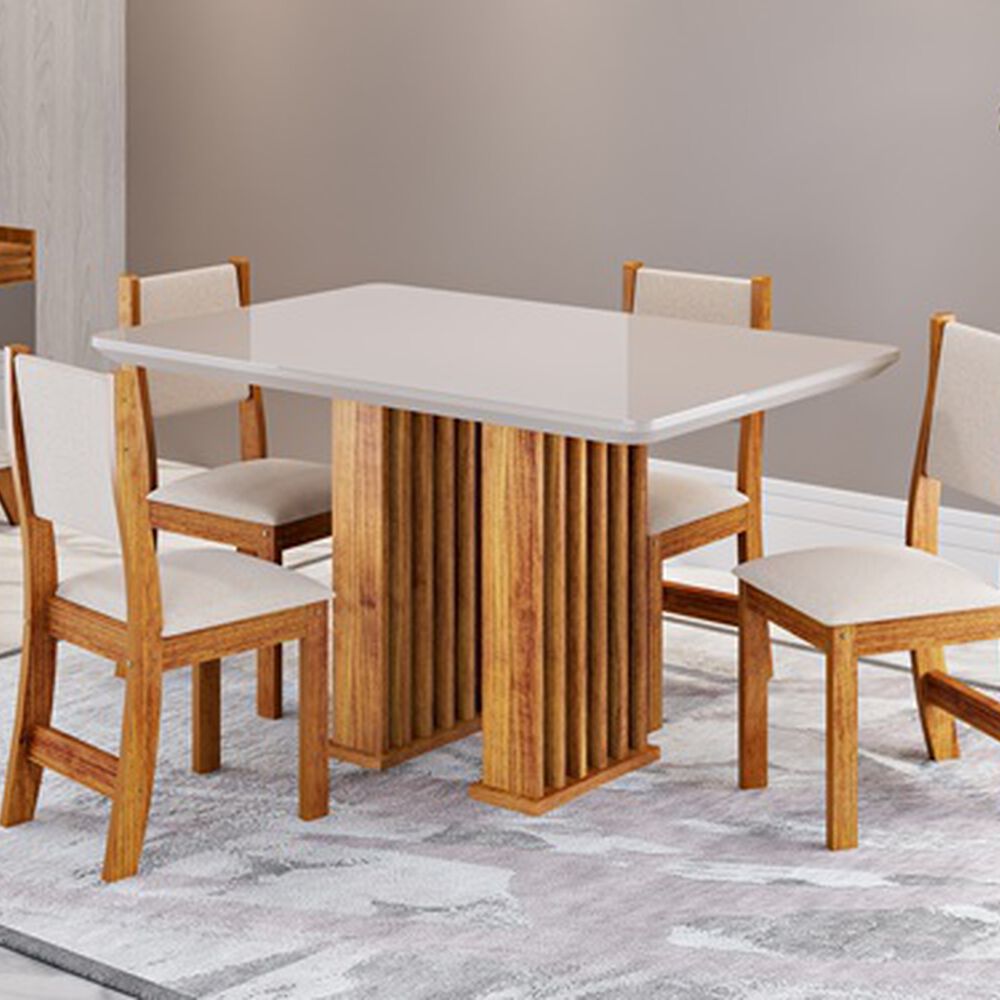 Juego De Comedor 4 Sillas H&eacute;ritage Beige image number 0.0