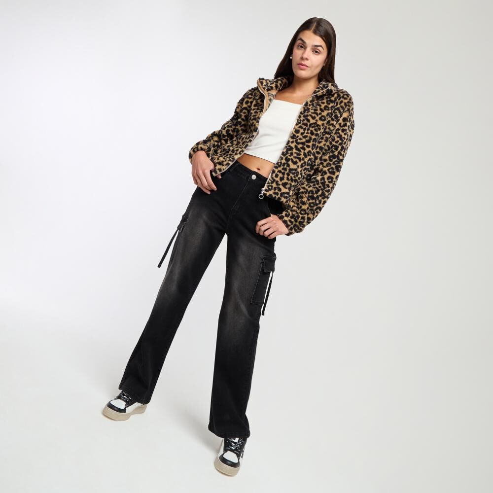 Polerón Chiporro Estampado Regular Cuello Alto Mujer Rolly Go image number 1.0